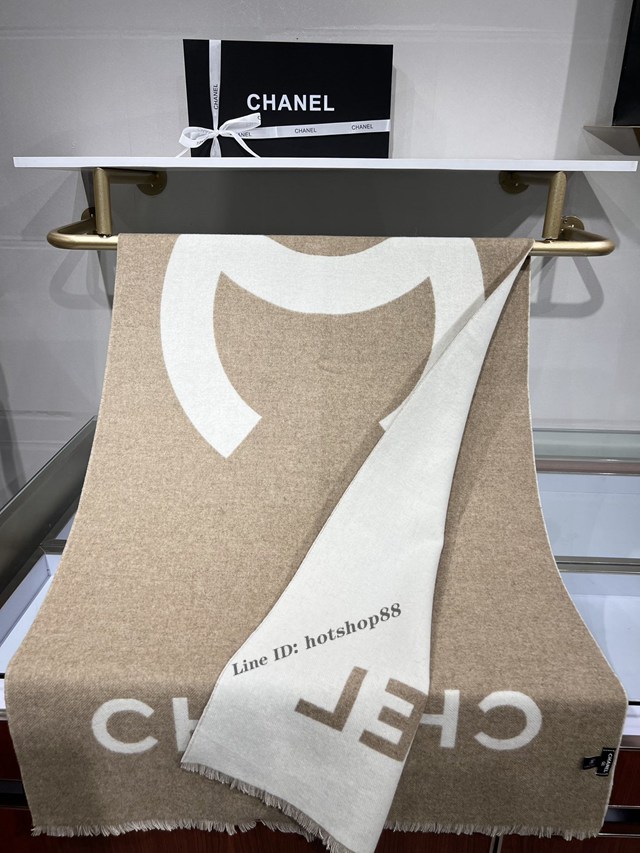 CHANEL專門店新款香奈兒尾單經典款羊絨披肩圍巾 mmyj1285